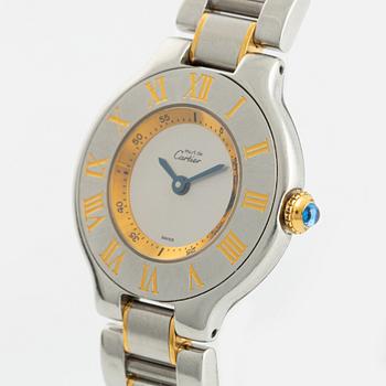 must de CARTIER, Must 21, armbandsur, 28 mm.