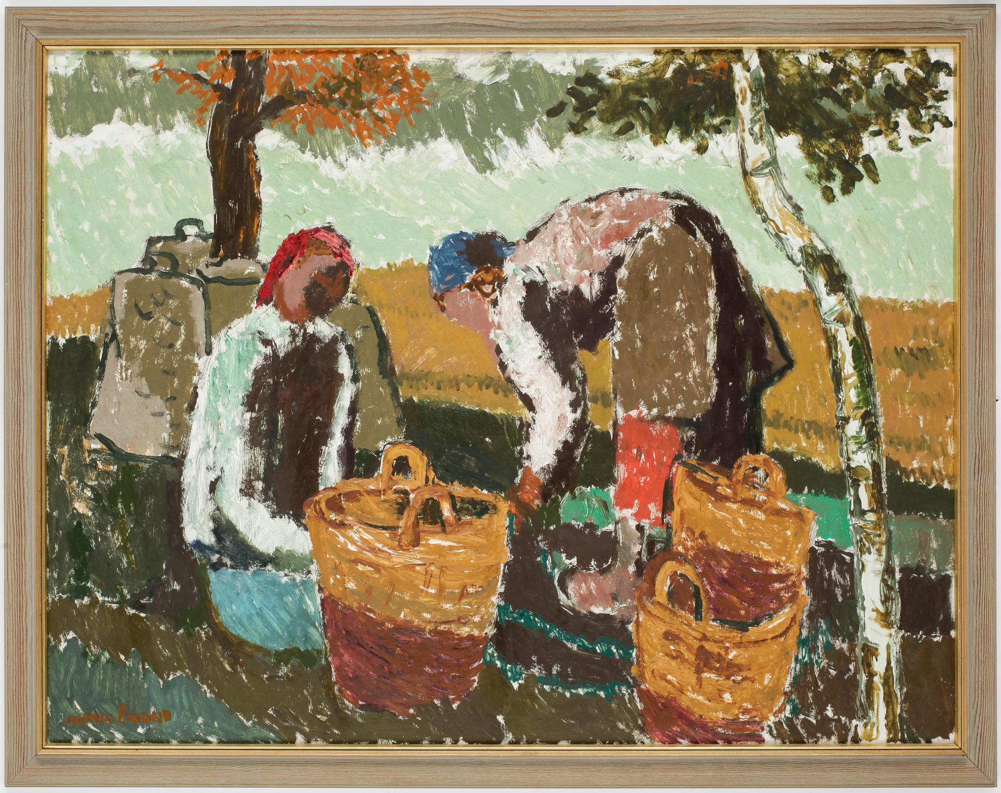 MARTIN EMOND, olja på pannå, signerad.