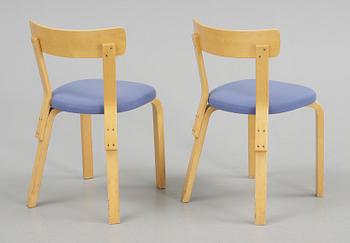 STOLAR, 6 st, modell 69, Alvar Aalto, Artek, Formgiven 1935.