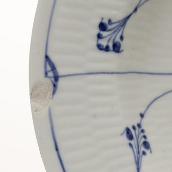 Royal Copenhagen, Thirteen service pieces, 'Musselmalet Riflet', Denmark, 19th–20th century.