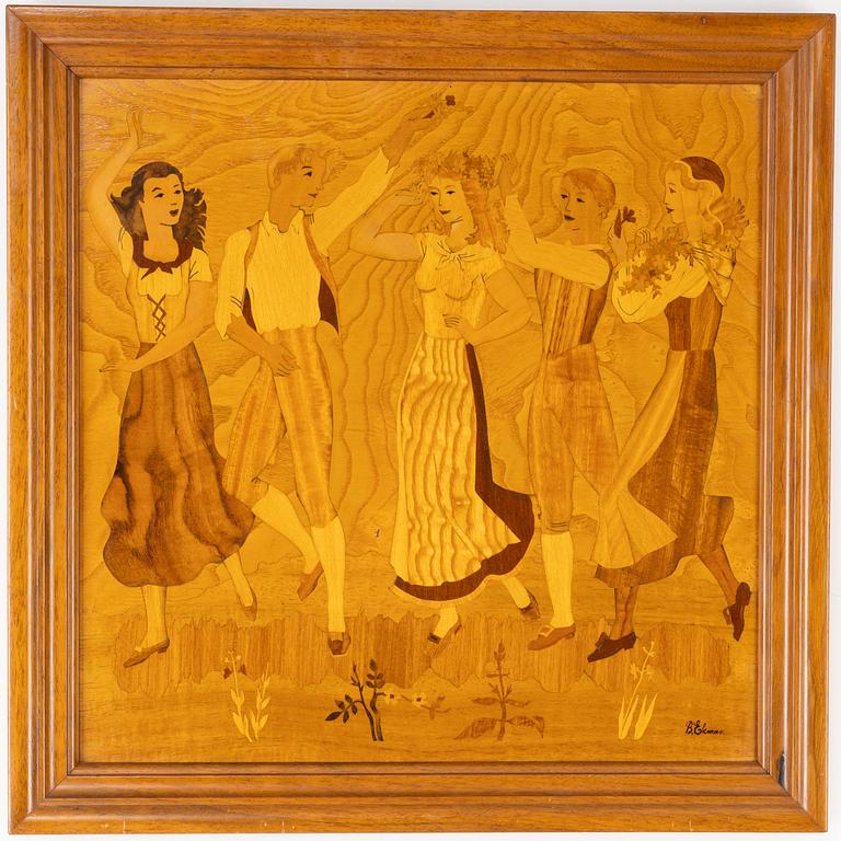 Birger Ekman, väggplakett, Mjöjby Intaria, 1939.