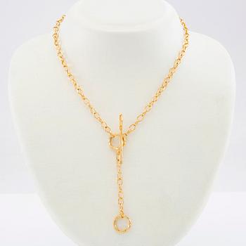 Necklace "Pin Lock Chain" 18K gold, Sandberg.