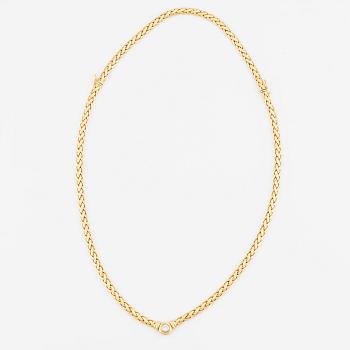 Collier/armband med en rund briljantslipad diamant ca 0.35 ct.