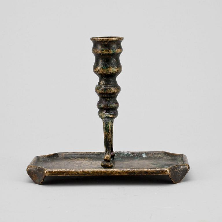 LJUSSTAKE, mässing, barockstil, 1800-tal.