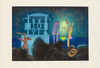 ROBERTO MATTA, MAPP med 10 färgetsningar, 1975, signerade 59/125.