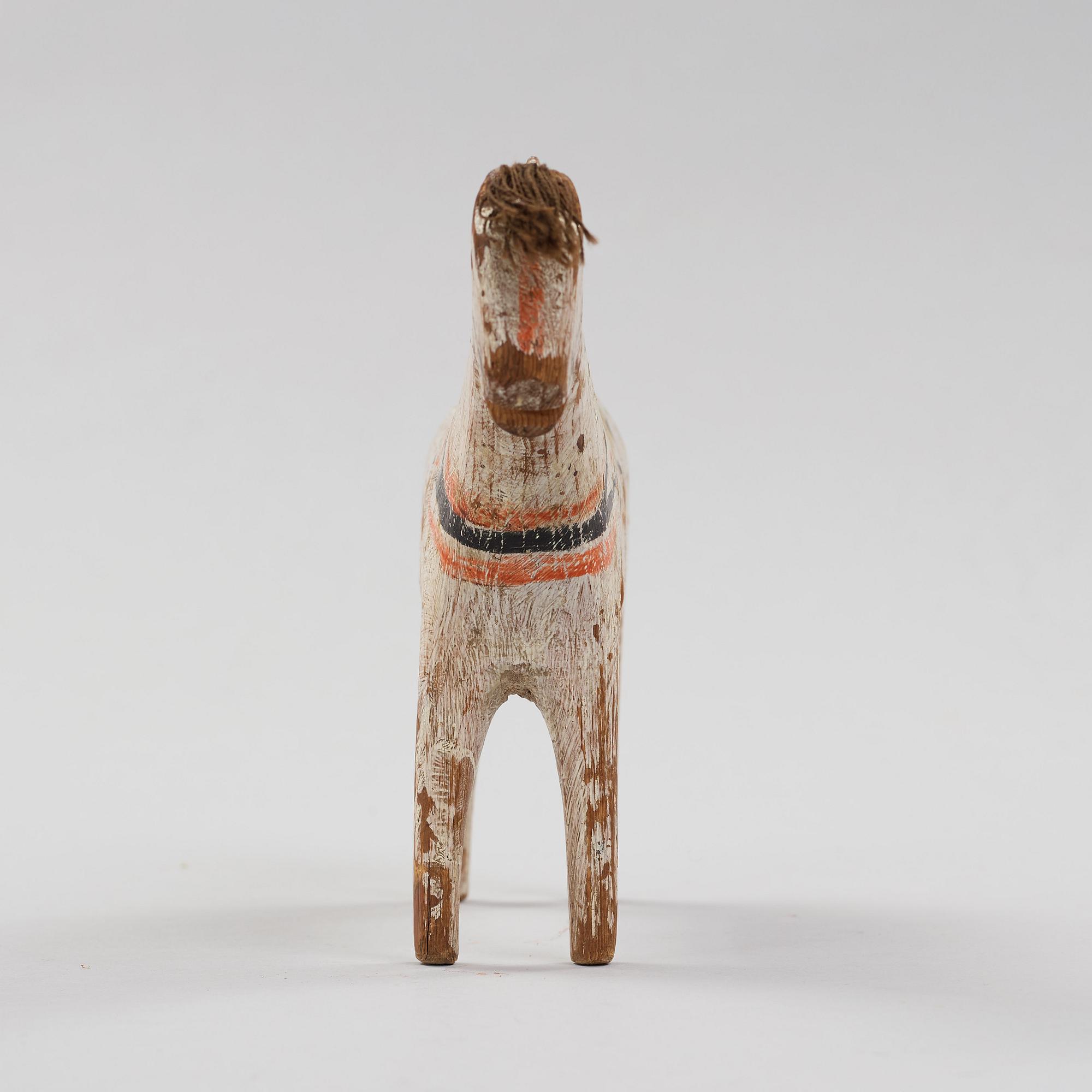 A painted swedish Dala horse Älvkarhed, Alfta, Hälsingland, 19th century.
