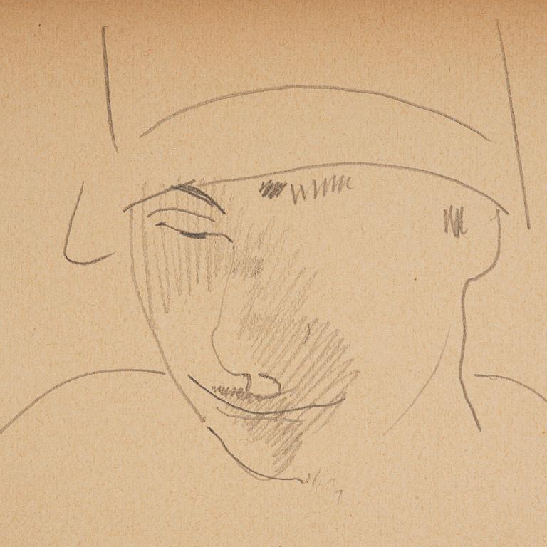 Lotte Laserstein, Självporträtt i hatt.