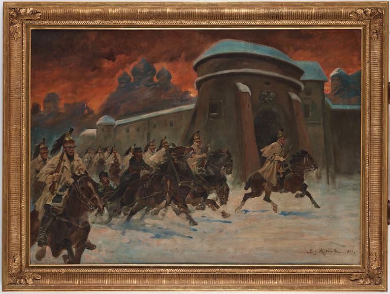 Jerzy Kossak, Napoleon outside Moscow.