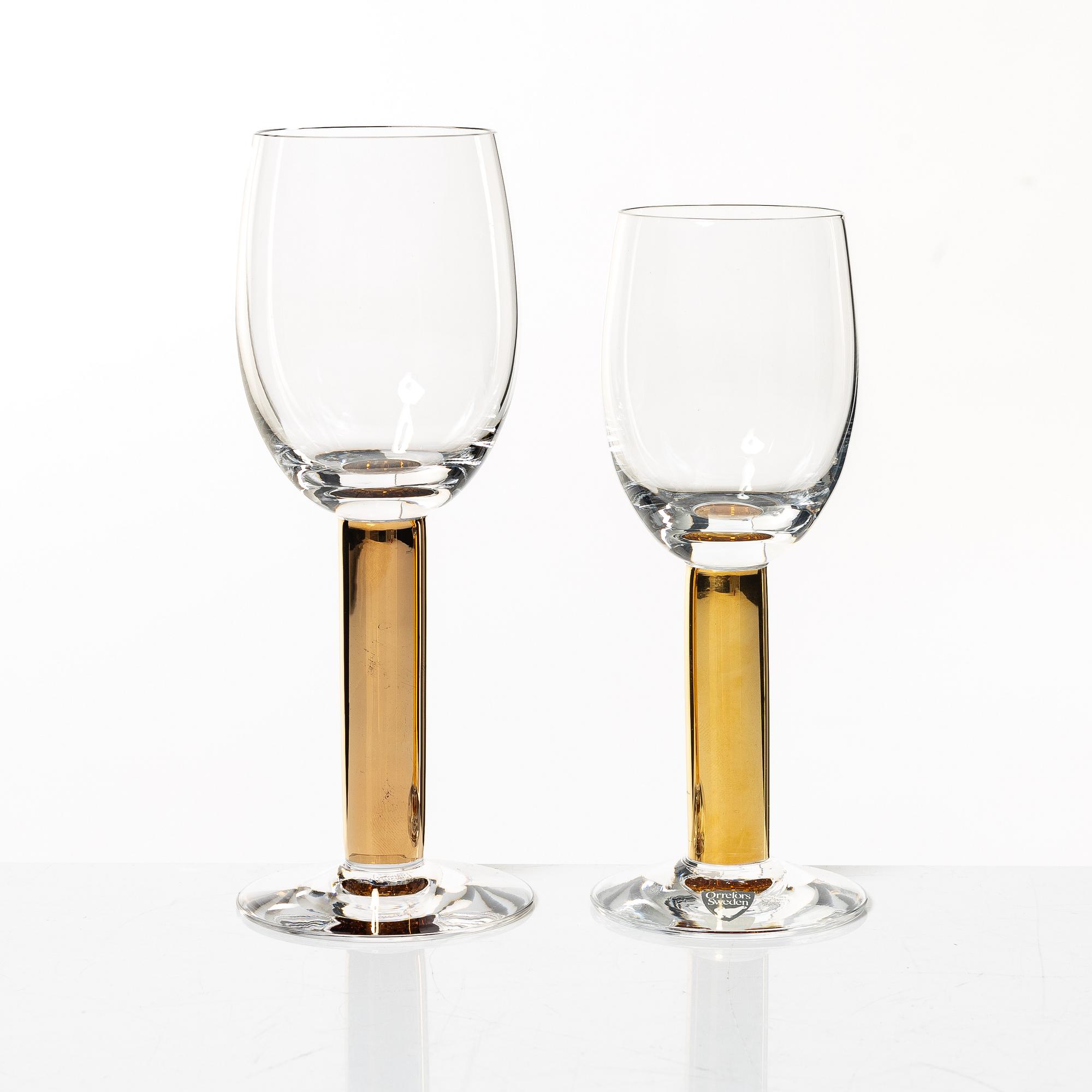 Gunnar Cyrén, glasservis, 22 delar, "Nobel", Orrefors.