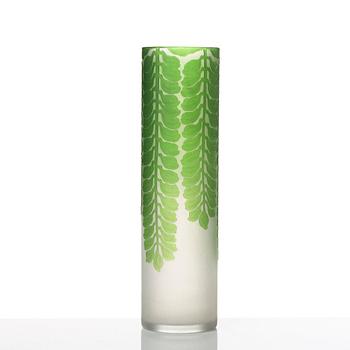 Karl Lindeberg, an Art Nouveau cameo glass vase, Kosta early 20th century.