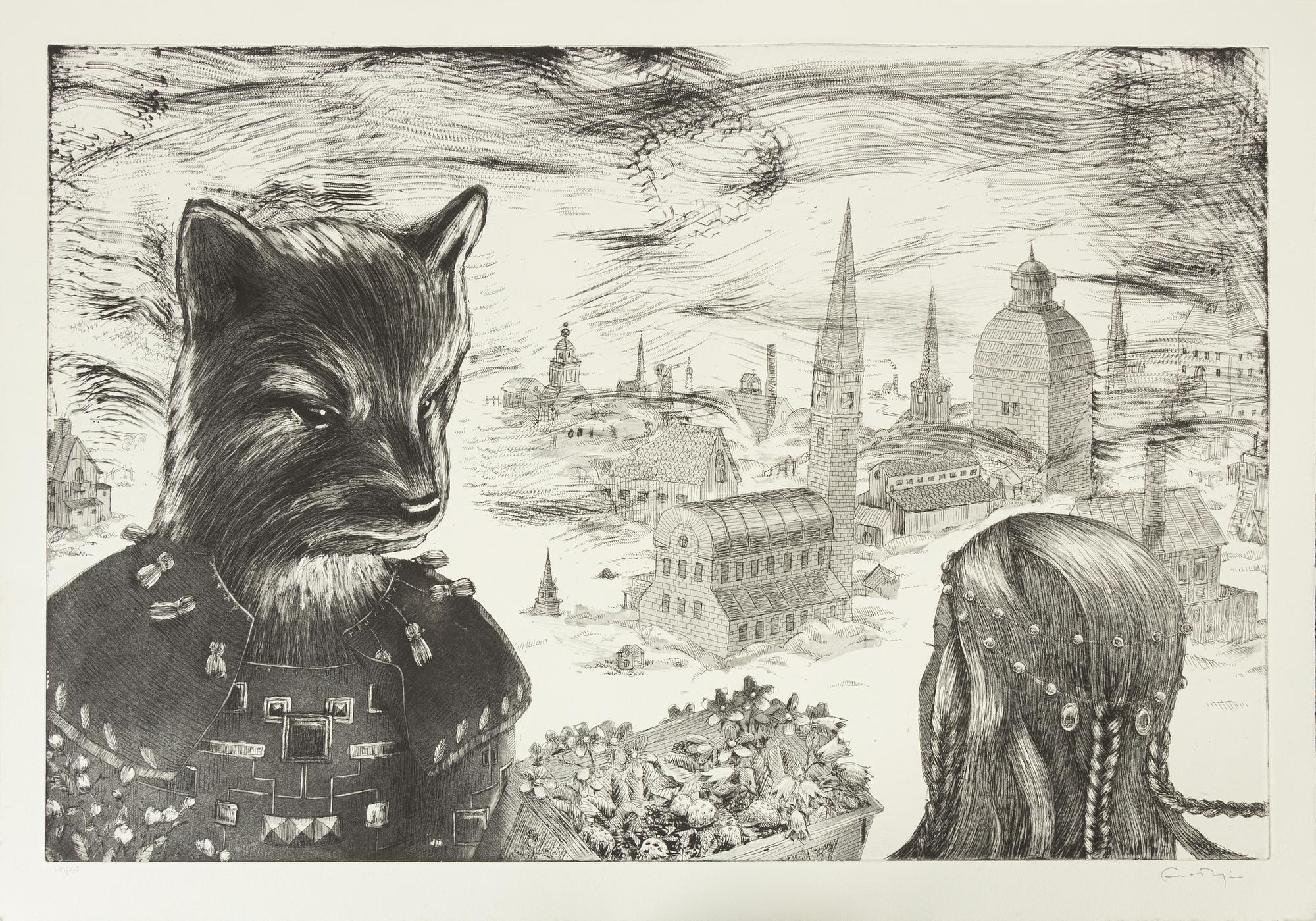 Ernst Billgren, etching, signed 179/225.