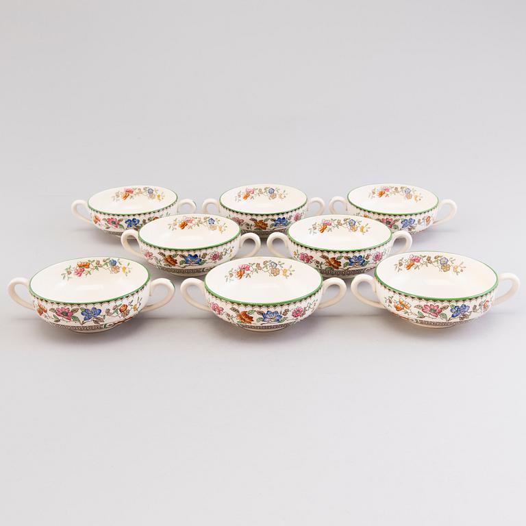 A 132-piece set of 'Chinese Rose' tableware, Copeland Spode, England 1930s.