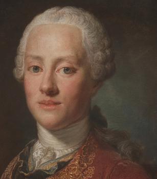 Louis Tocqué Hans krets, Ung adelsherre med harnesk och vita örnens orden.