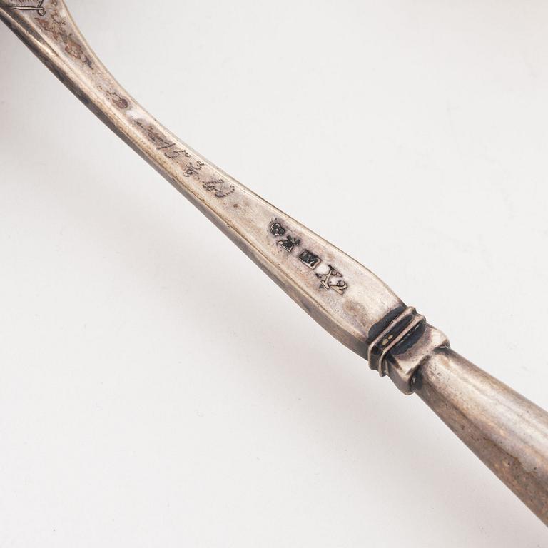 Soppslevar, 3st, silver, olika mästare, Sverige, tidigt 1800-tal.