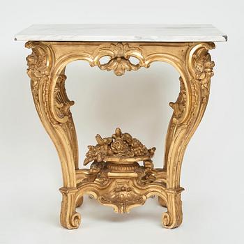 A Swedish Royal Rococo mid 18th century table, belonged to Lovisa Ulrika (Queen of Sweden 1751-1771).