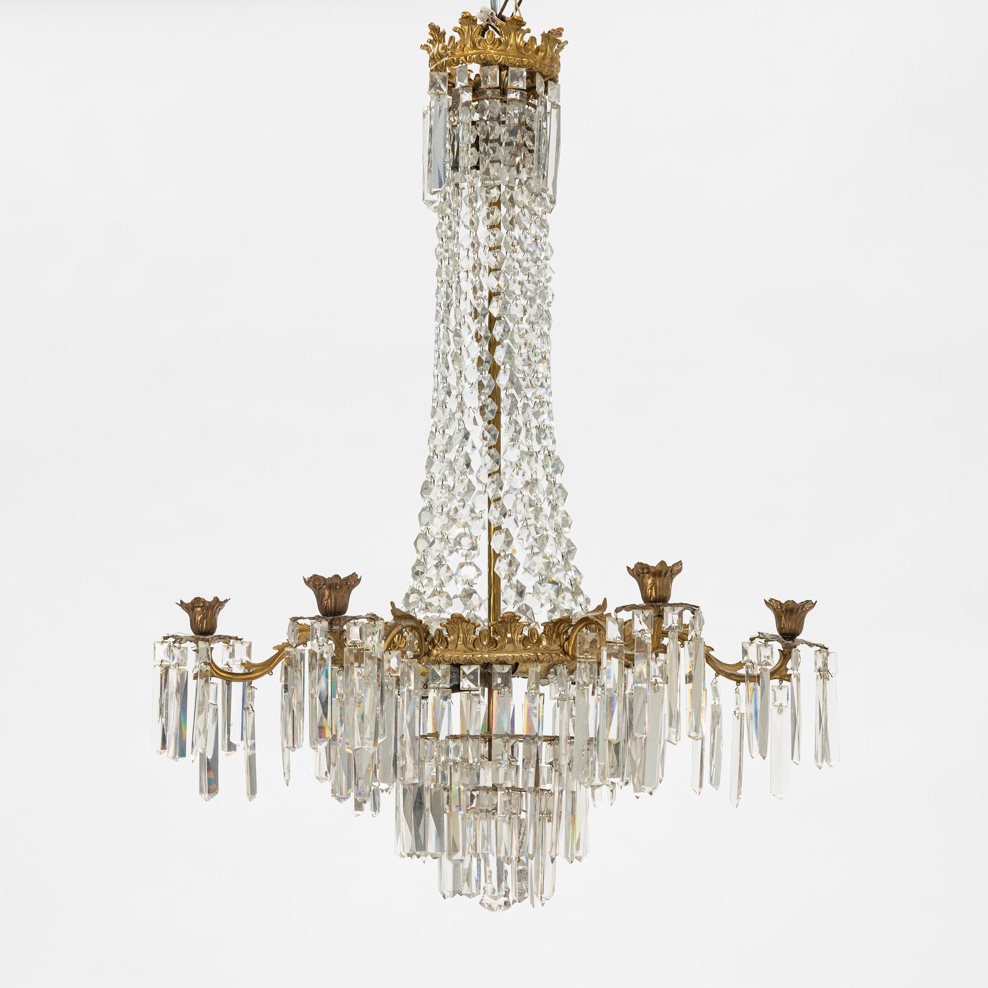 Ljuskrona, Oscariansk, omkring år 1900.