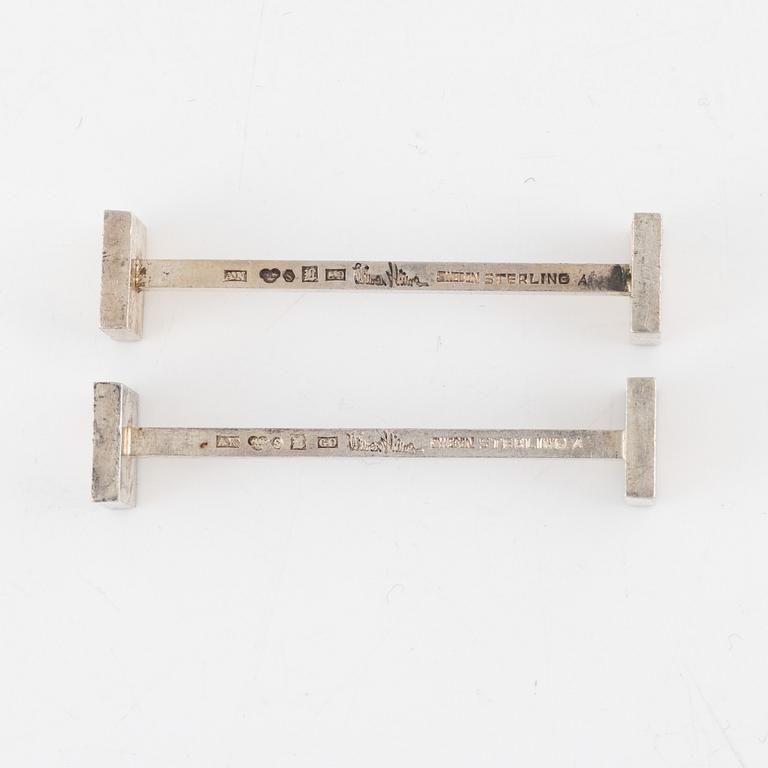 Wiwen Nilsson, a pair of sterling silver butter knife stands, Lund, 1957.