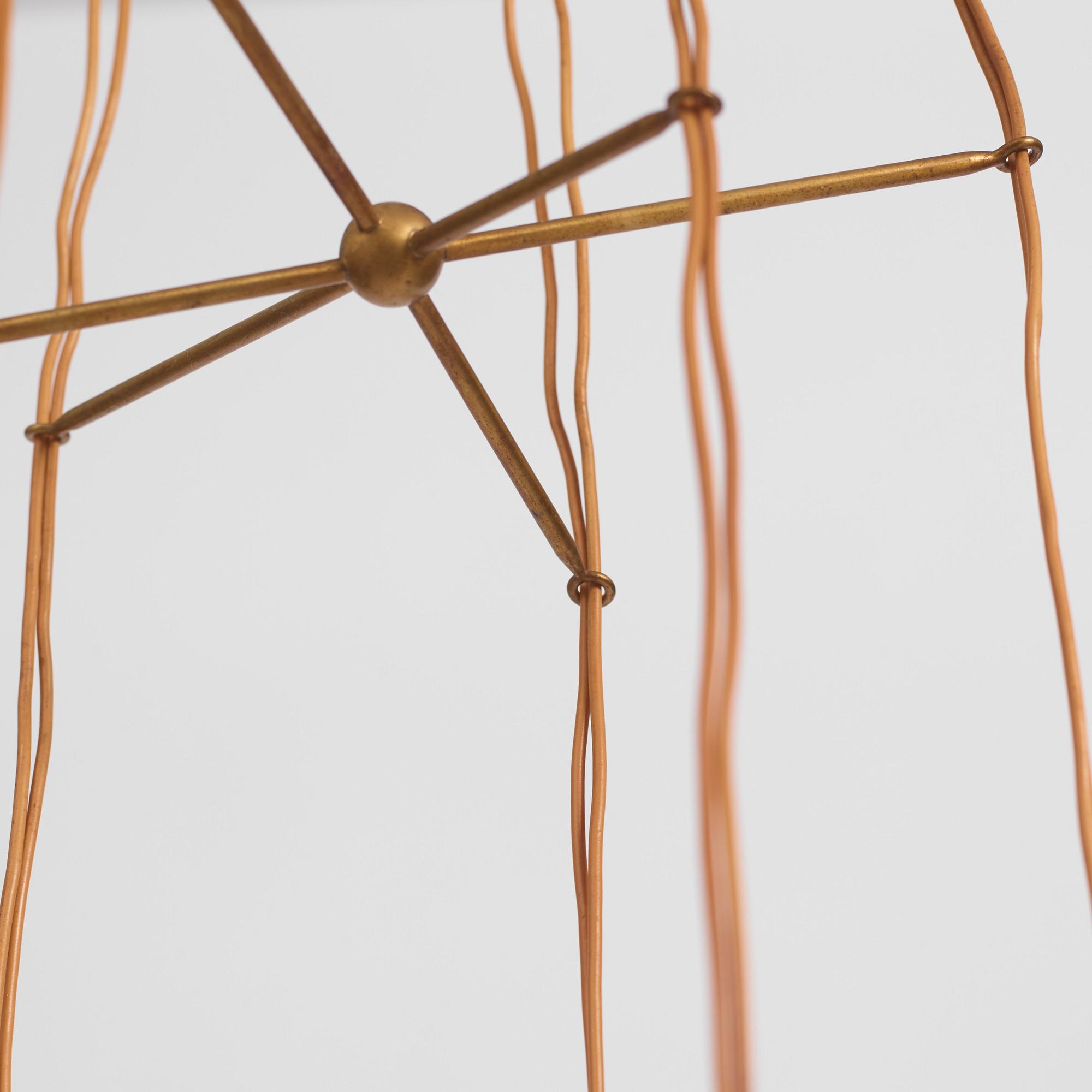 Hans Bergström, taklampa, modell "154/6", ateljé Lyktan, Åhus 1950-tal.