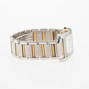 ARMBANDSUR, herr, Cartier Must Tank, stål/guld. Garantiintyg 2010.
