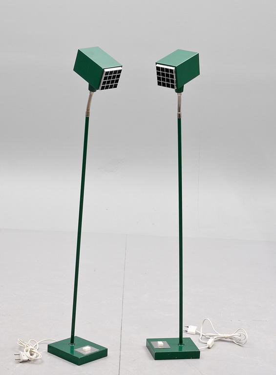 GOLVLAMPOR, ett par, "Elidus kuben", Hans Agne Jakobsson, 1900-talets andra hälft.