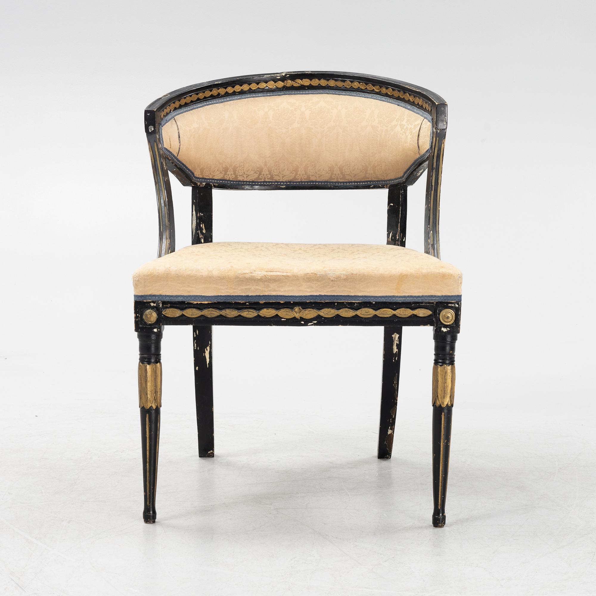 A Late Gustavian armchair, around 1800.
