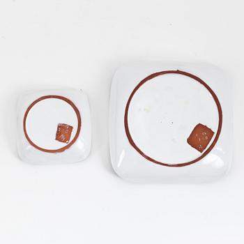 Ingrid Atterberg, skålfat, 2 st, "Grafika", Upsala Ekeby.