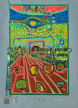 Friedensreich Hundertwasser, "Look at it on a rainy day (The Regentag portfolio)".