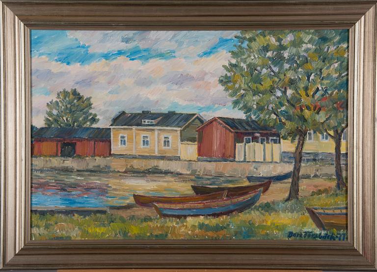 BORE FORSBÄCK, olja på duk, signerad och daterad -77.