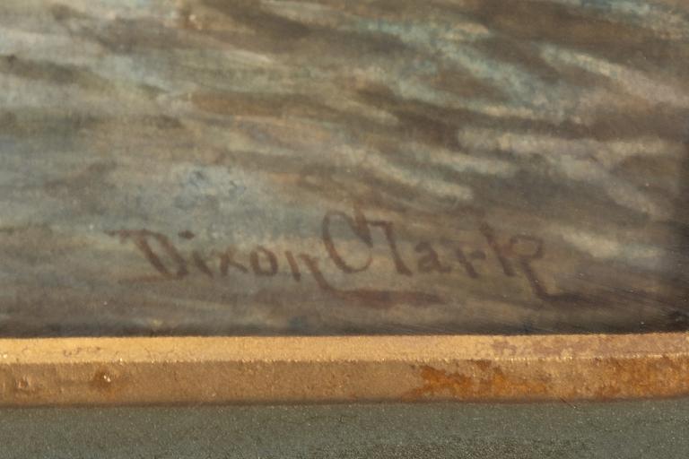 Dixon Clark, Sommarlandskap med fiskare vid flod.