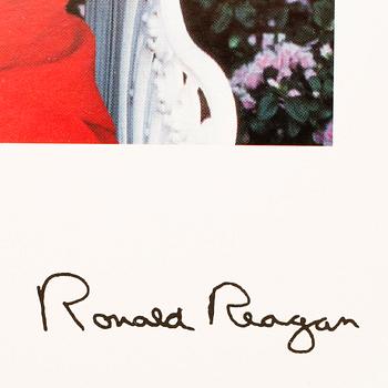RONALD OCH NANCY REAGAN, egenhändiga namnteckningar.