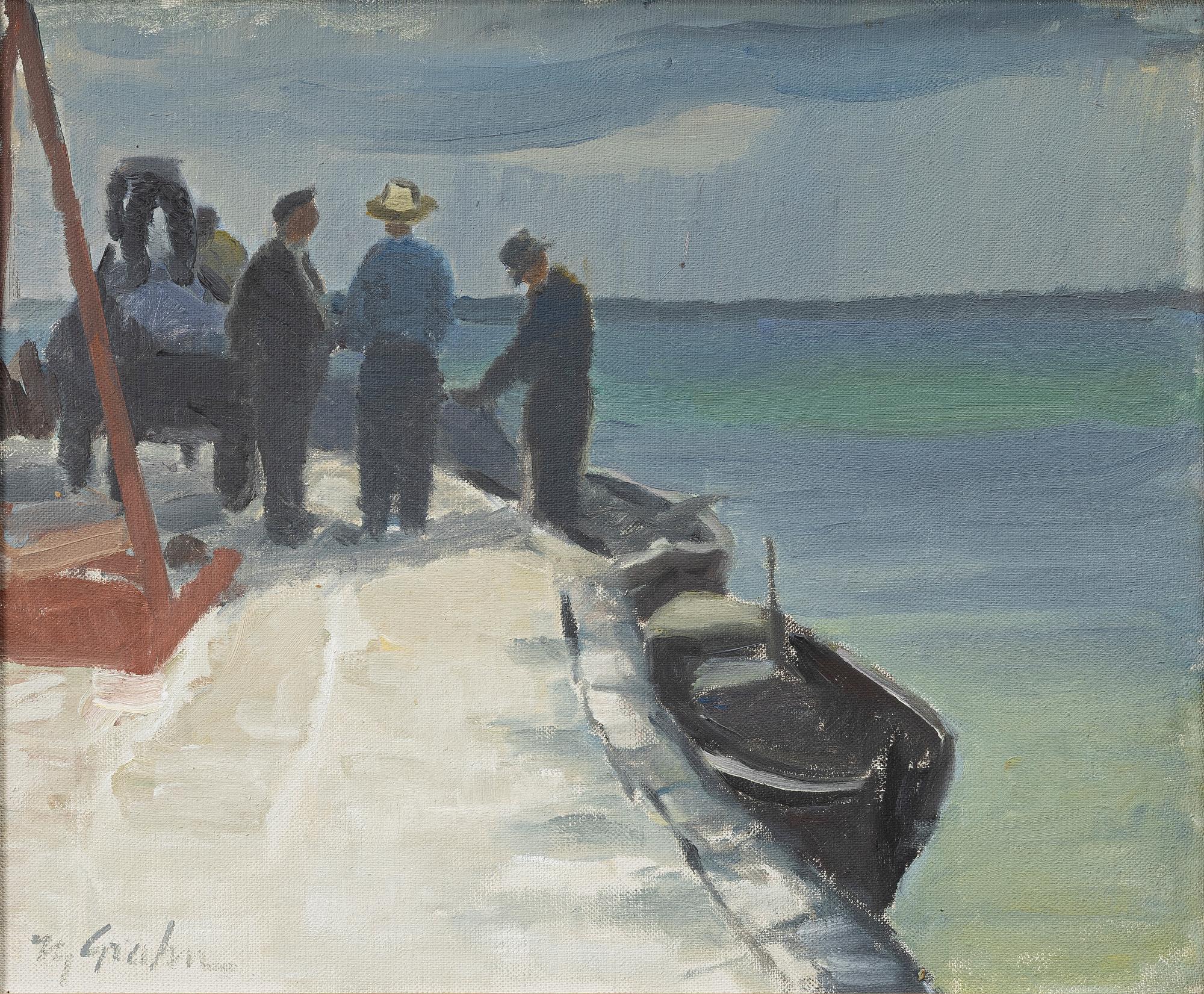 Hjalmar Grahn, "Fiskare på brygga".