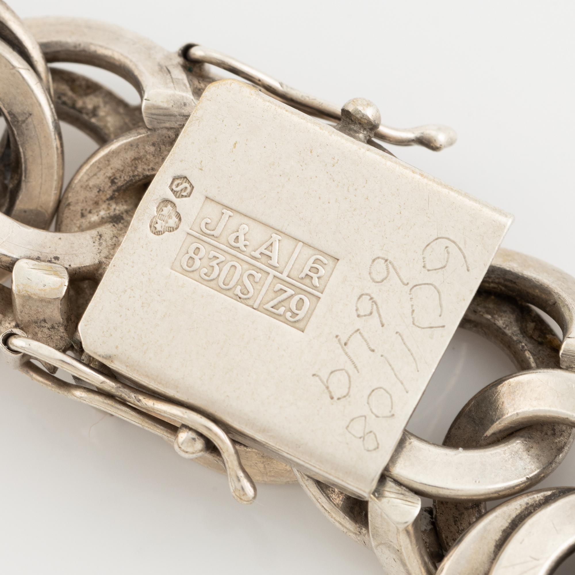 Silver bracelet, 70's.