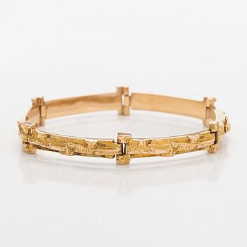 Björn Weckström, a 14K gold bracelet 'Tundra' for Lapponia 1973.