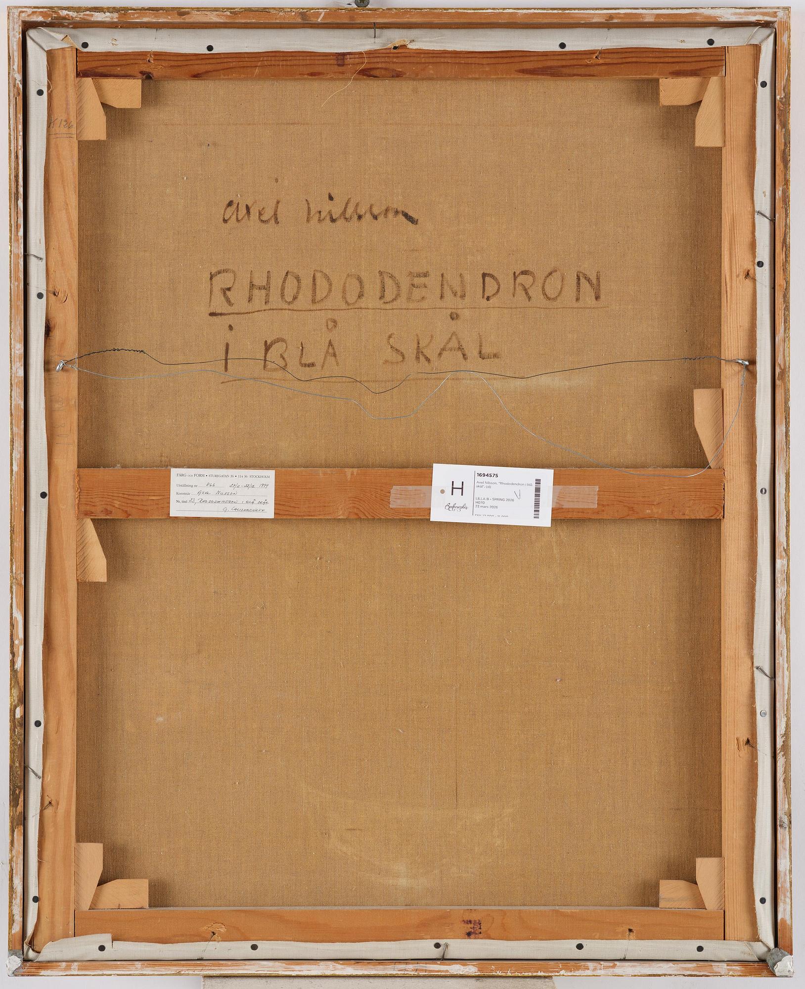 Axel Nilsson, "Rhododendron i blå skål".