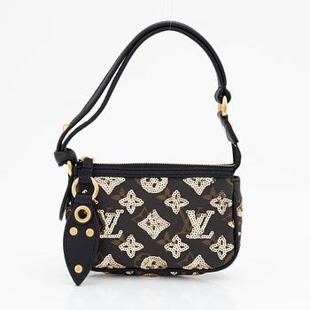 Louis Vuitton, a monogram canvas and golden 'Monogram Sequins Eclipse Mini Pochette' 2009.