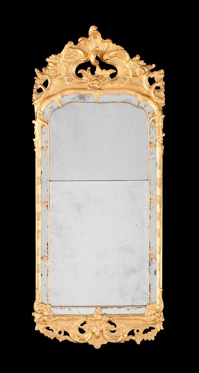 A Swedish Rococo mirror by S Boman.