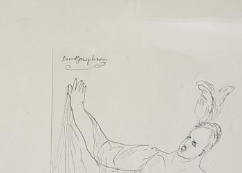 JOSEPHSON, ERNST. Tuschteckning, sign.