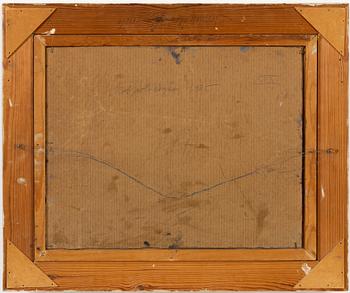 Oscar Hullgren, olja på duk/papp-pannå, signerad och daterad -35.