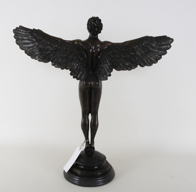 SKULPTUR, brons. Paris. "Ikaros", bär påskrift A.A Weinman.