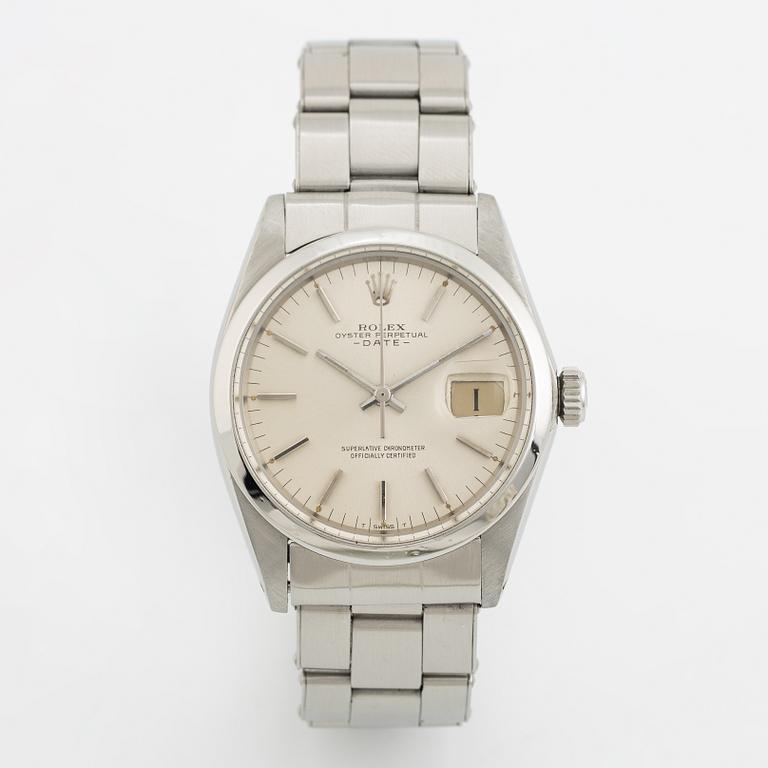 Rolex, Oyster Perpetual, Date, Chronometer, wristwatch, 34 mm.