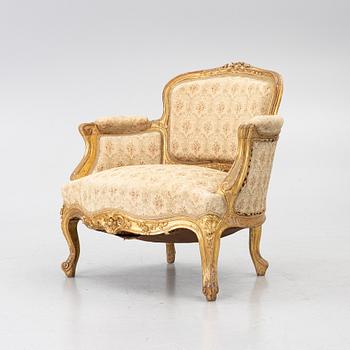 A Rococo style children’s armchair, 19th century.