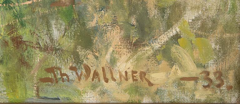 Thure Wallner, oil on canvas, signed and dated 33.
