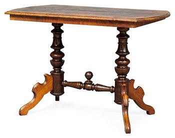 101. A late 19th century table, marked with the monogram of the Swedish king Gustav VI Adolf (1882-1973).