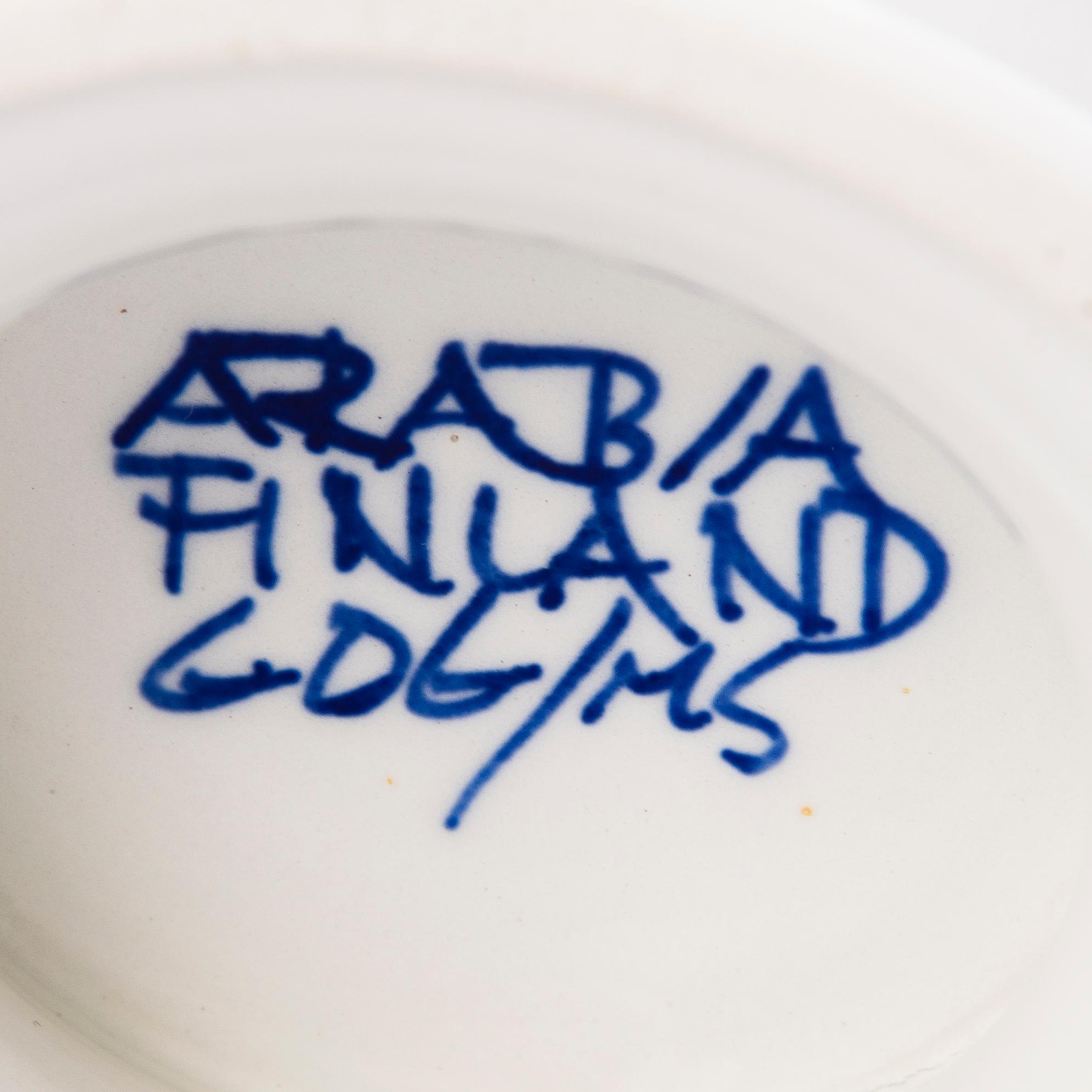 GUNVOR OLIN-GRÖNQVIST, Four 1960s ceramic objects signed GOG Arabia, Finland.