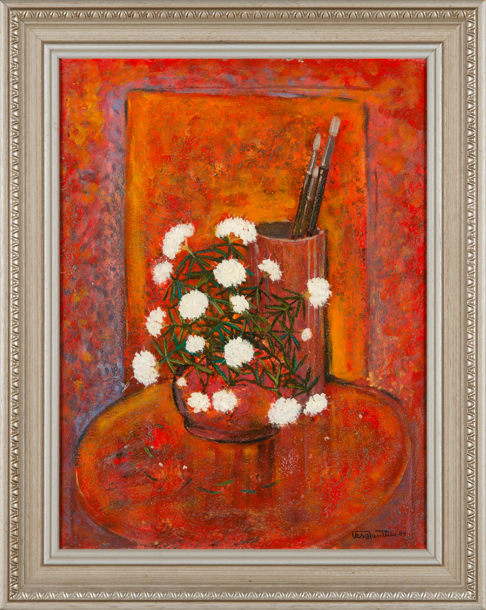 Vesa Junttila, olja på pannå, signerad och daterad -84.