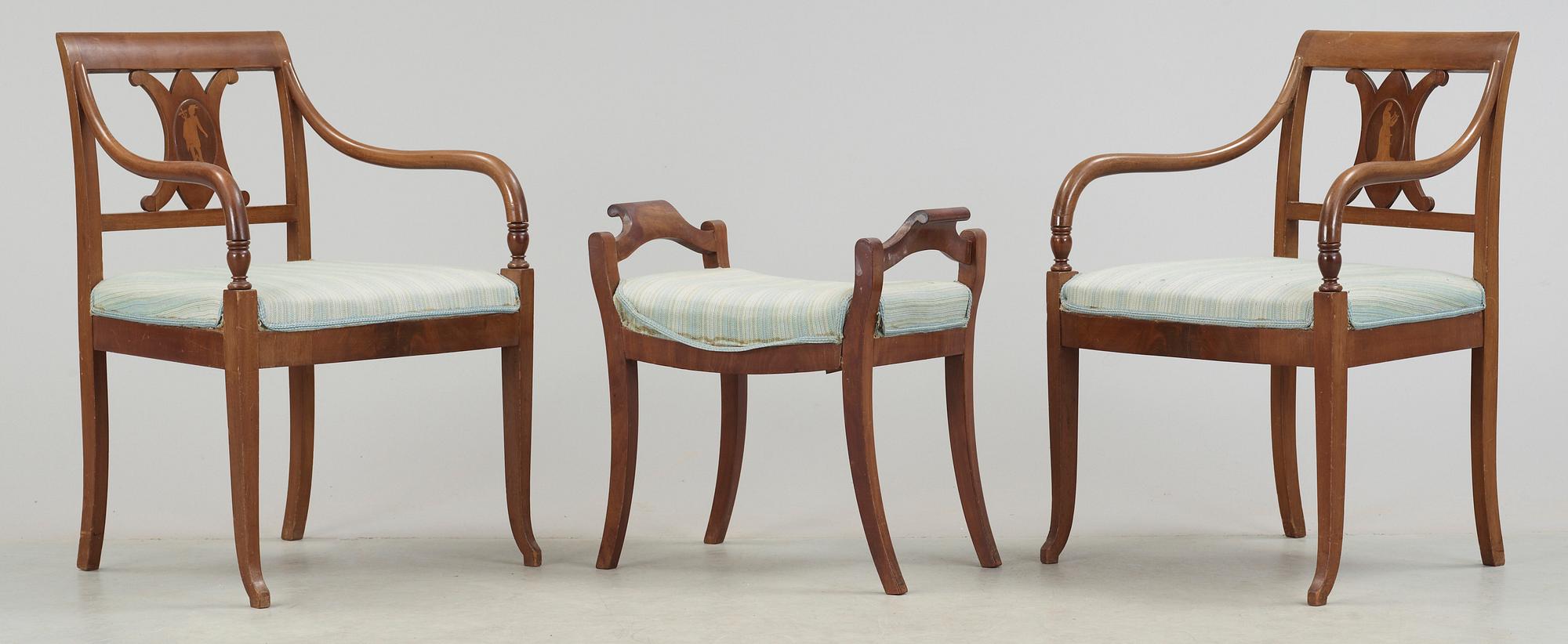 STOLSGRUPP, 2+4+1, empire, 1800-talets första hälft.