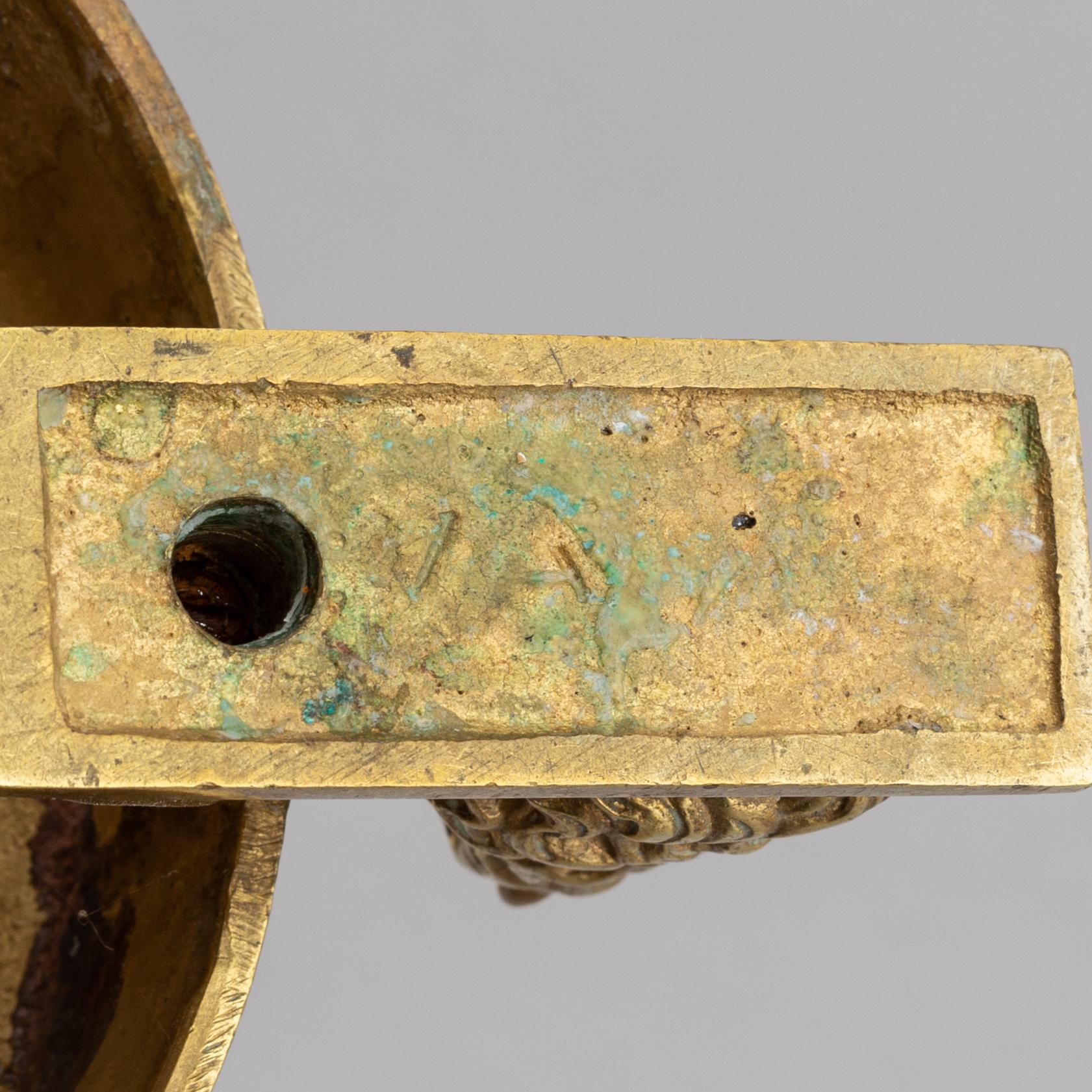 A 19th century bronze church candlestick.