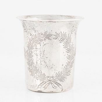 A Swedish Silver Beaker, mark of Anders Gustaf Pettersson, Lindesberg 1883.