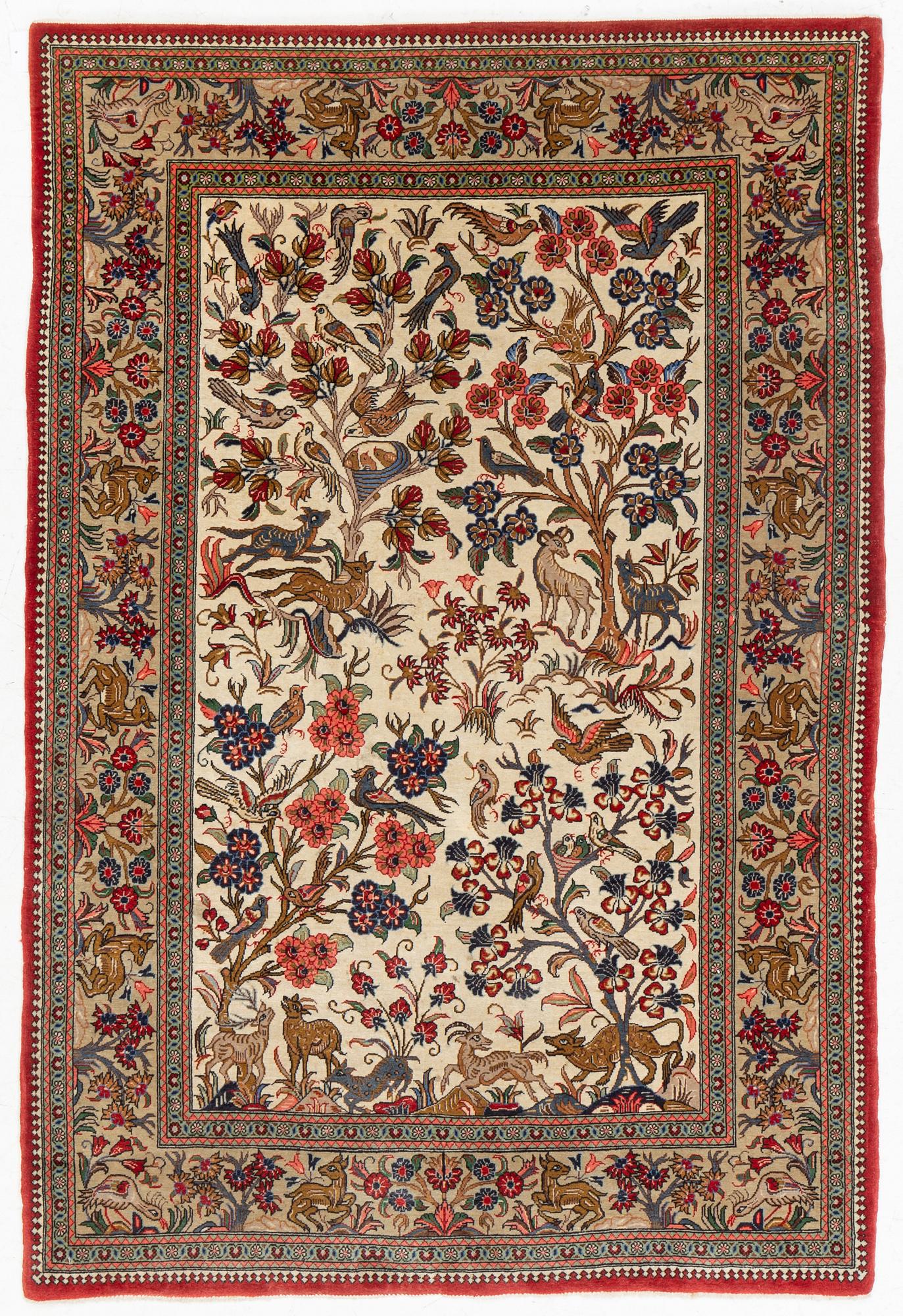 Matta, Ghom, figural, ca 160 x 107 cm.