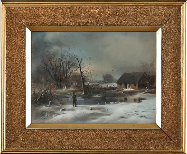OKÄND KONSTNÄR, pastell, omkring 1900.